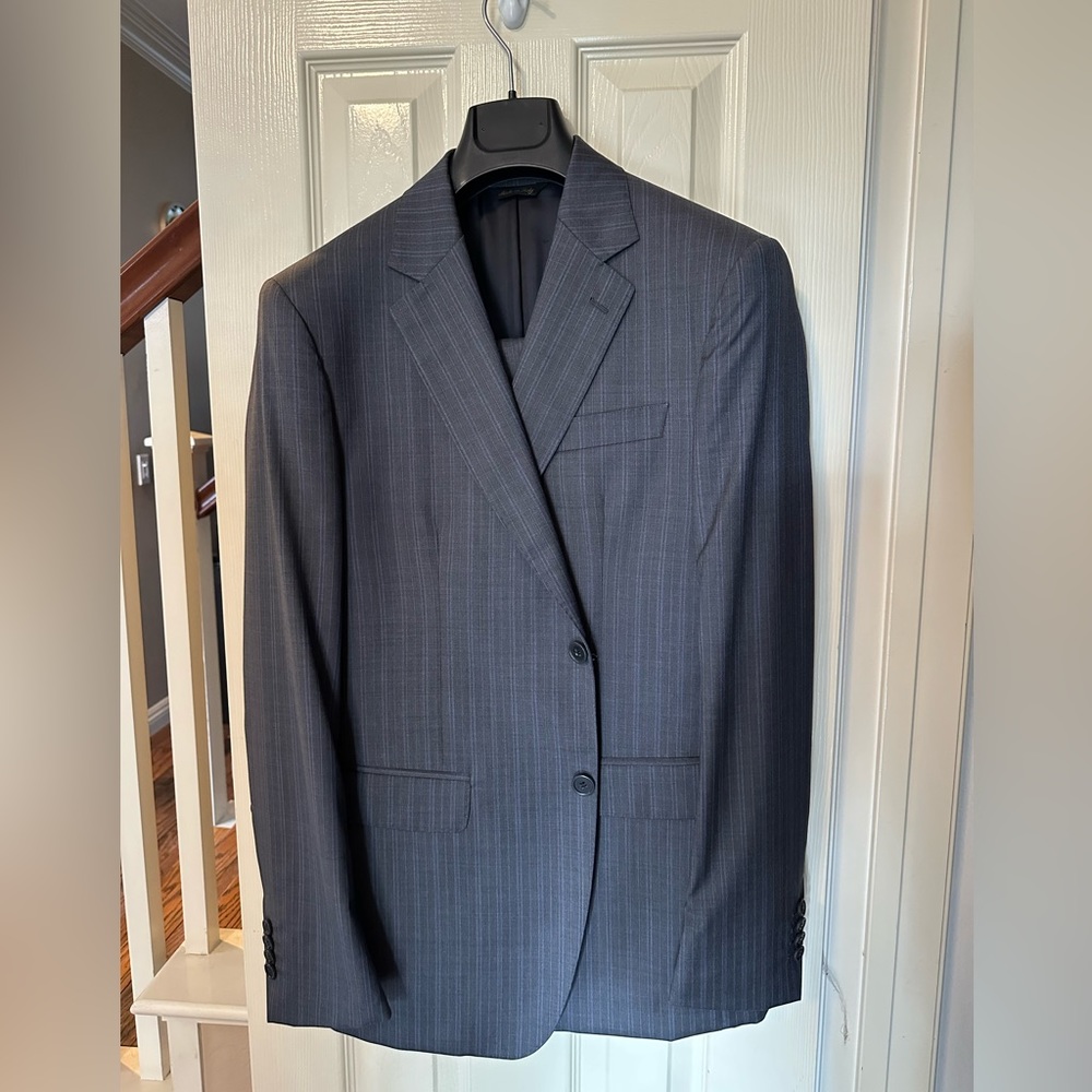 LORO PIANA Two-Piece Men’s Suit Merino Wool Zelander Dream woven in Italy